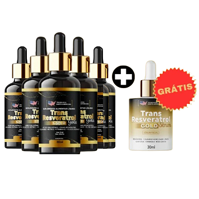 Resveratrol - Trans Resveratrol Gold | Compre 5 + 1 Sérum Grátis