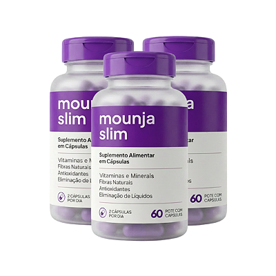 Mounja Slim – Kit 3 Frascos | Suplemento Emagrecedor