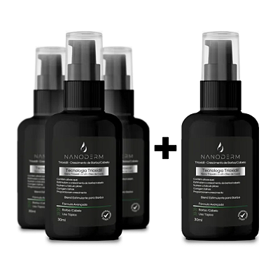 NanoDerm Trioxidil – Compre 3 e Leve 4 | Crescimento Capilar Acelerado