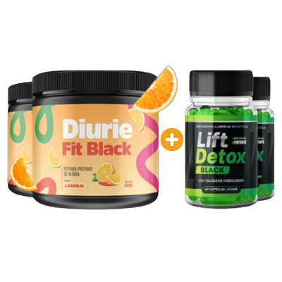 2 DiurieFit Black + 2 Lift Detox Black | Combo Especial