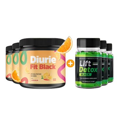 3 DiurieFit Black + 3 Lift Detox Black | Combo Especial