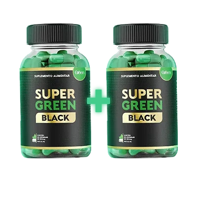 Super Green Black - Detox Natural | Kit 2 Frascos