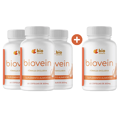 Biovein - Original 60 Cápsulas | Kit 3 Frascos + 1 Grátis – Suplemento Natural