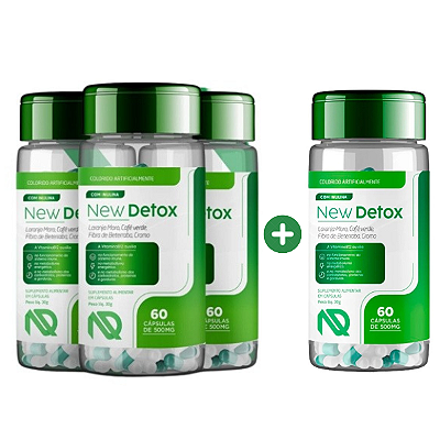 New Detox - Detox Natural em Cápsulas | Compre 3 e Leve 4