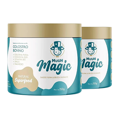 Magic Muuh Suplemento em Pó 150g Pink Lemonade | Kit 2 Unidades