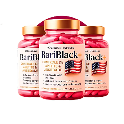 BariBlack - Controle de Apetite e Ansiedade | Kit com 3 Frascos