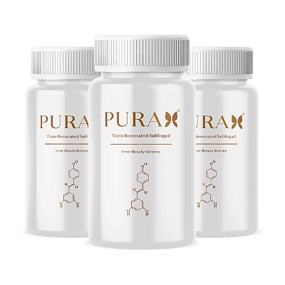 Purah - Trans-Resveratrol Sublingual | Kit 3 Frascos com Tecnologia Avançada