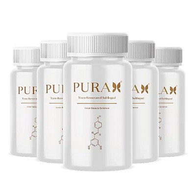 Purah - Trans-Resveratrol Sublingual | Kit 5 Frascos com Tecnologia Avançada