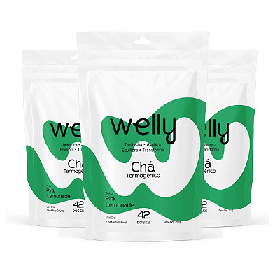 Chá Termogênico Welly | Kit 3 Pouches Suplemento Alimentar
