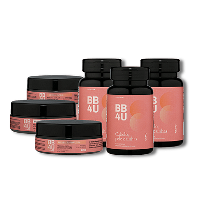 Bb4u - Cabelo, Pele e Unhas | Compre 2 e Ganhe Kit 3 Máscaras