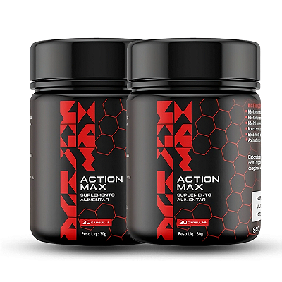 Action Max – Suplemento Emagrecedor Potente | Kit com 2 Frascos