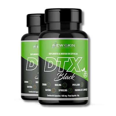 DTX Black – Suplemento Alimentar Detox Premium | Kit com 2 Frascos