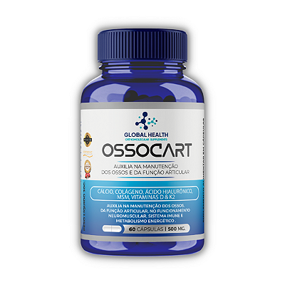 Ossocart – Cálcio, Colágeno, K2, D3 e MSM | Suplemento para Ossos e Articulações