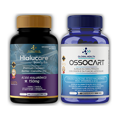 Combo Ossocart + Hialucare – Suplementos para Ossos e Articulações