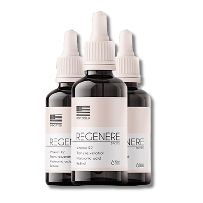 Regenere – Vitamina K2, Trans-Resveratrol e Ácido Hialurônico | Compre 2 e Leve 3