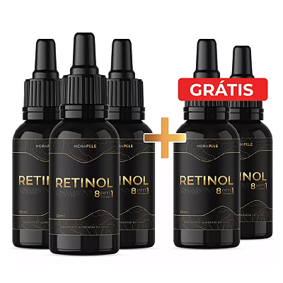Retinol 8 em 1 – Sérum Facial Multibenefícios | Compre 3 e Ganhe 2 Grátis