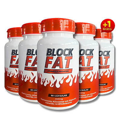 BlockFat Suplemento Emagrecedor | Compre 4 e Ganhe 1 Grátis – Redução de Medidas e Queima de Gordura