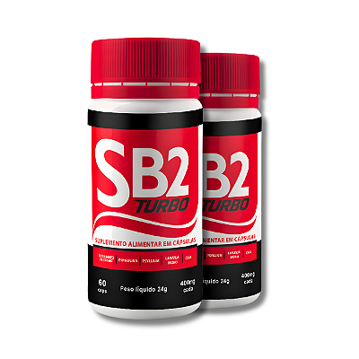 SB2 Turbo – Kit 2 Frascos | Emagrecedor com Resultado Rápido