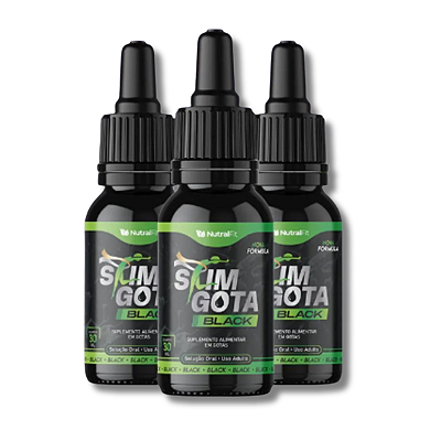 Slim Gota Black – Emagrecedor em Gotas | Kit 3 Frascos | Emagreça Rápido e Seguro