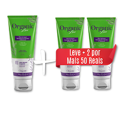 Organic Lizz – Kit com 3 Progressivas de Chuveiro | Sem Formol | Liso Instantâneo