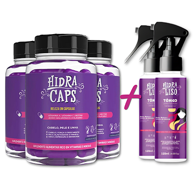 Hidracaps – Liso Intenso e Fortalecimento | Leve 3 e Ganhe +2 Tônicos