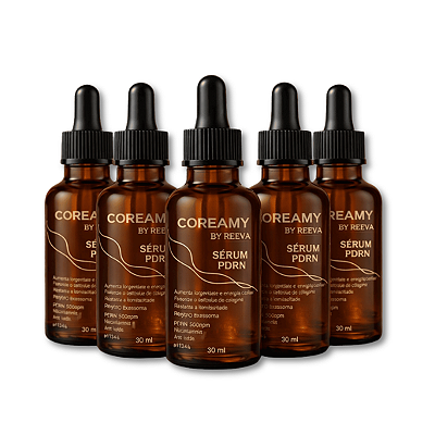 PDRN - Coreamy – Sérum DNA de Salmão | Kit 5 Frascos – Rejuvenescimento da Pele
