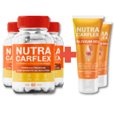 3 Nutra Carflex Original 60 Cápsulas + 2Gel | Saúde das Articulações