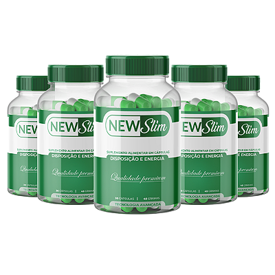 NewSlim – Suplemento em Cápsulas | Kit com 5 Frascos