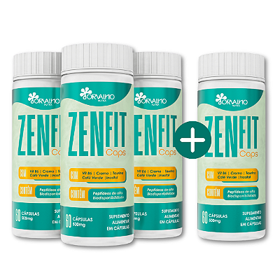 ZenFit Caps – Suplemento Natural 60 Cápsulas | Kit 3 Leve 4