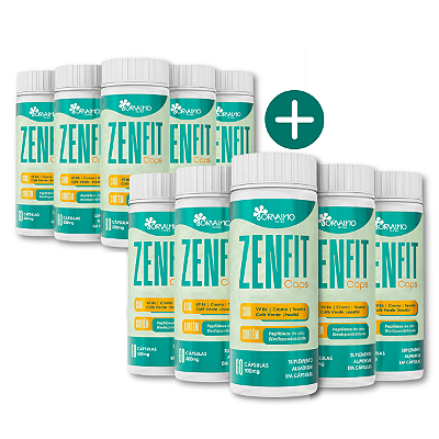 ZenFit Caps – Suplemento Natural 60 Cápsulas | Kit 5 Leve 10