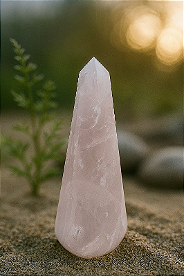 Massageador de Quartzo Rosa - Relaxamento e Bem-Estar