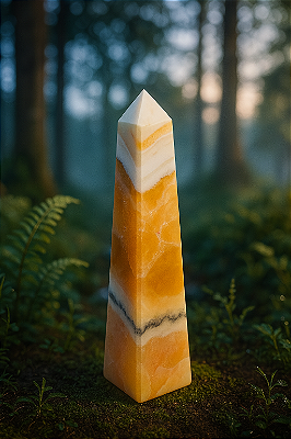 Obelisco de Calcita Mexicana - Beleza e Energia Natural