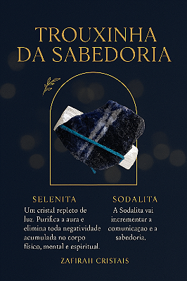 Trouxinha da Sabedoria - Pedra de Poder Sodalita e Selenita