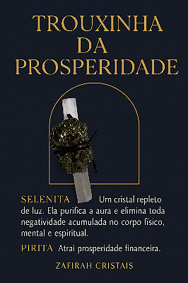 Trouxinha da Prosperidade - Pedra de Poder Pirita e Selenita