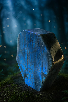 Labradorita polida -Base Serrada - Cristal de Proteção e Energização