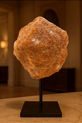 Calcita Laranja em Suporte Decorativo