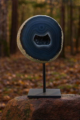 Geodo de Ágata com Base Elegante