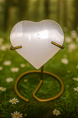 Coração de Selenita – Cristal Natural para Energia e Equilíbrio