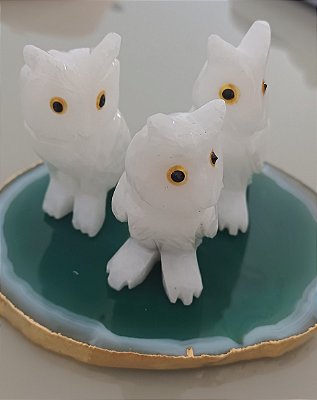 Coruja em Pedra Natural - Símbolo de Sabedoria e Proteção