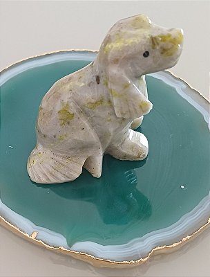 Cachorro em Serpentinita - Pedra da Cura, Equilíbrio e Proteção