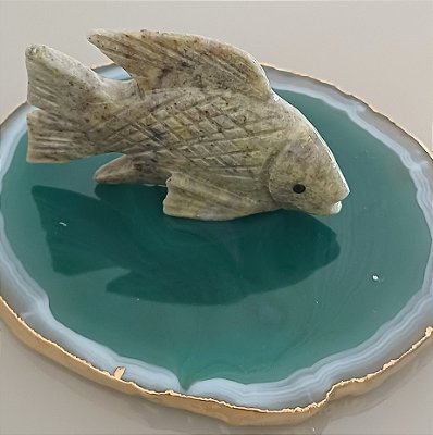 Peixe em Pedra Serpentinita - A Pedra da Saúde Mental