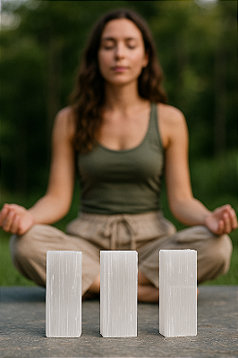 Barrinha de Selenita - Cristal de Cura e Meditação