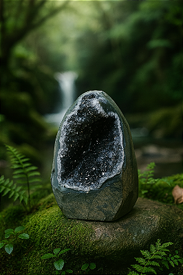 Mini Capela Ametista Negra - Energia e Beleza Natural