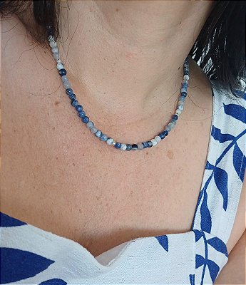 Colar Choker Sodalita - Elegância e Estilo em Cada Detalhe