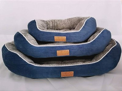 Cama para Pet Cão ou Gato 48x44x15cm (P) - Azul Marinho