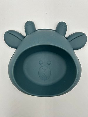 Comedouro/Bebedouro para Pet Cão ou Gato | Cor Azul Escuro | 18,8x18x6,5cm | 100% Plástico