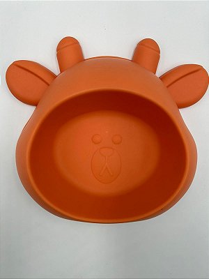 Comedouro/Bebedouro para Pet Cão ou Gato | Laranja | 18,8x18x6,5cm | 100% Plástico