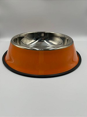 Comedouro/Bebedouro para Pet Cão ou Gato | Laranja | 30cm