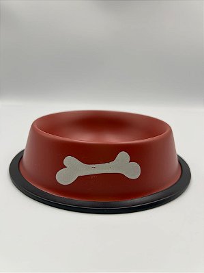 Comedouro/Bebedouro para Pet Cão ou Gato | Vermelho | 16cm