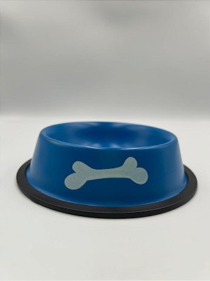Comedouro/Bebedouro para Pet Cão ou Gato | Azul | 16cm